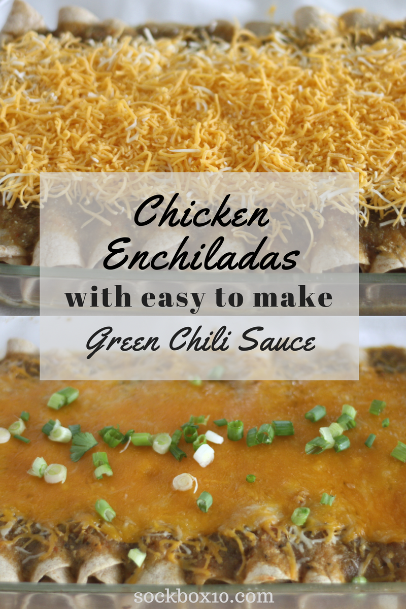 Chicken Enchiladas with Green Chili Sauce sockbox10.com