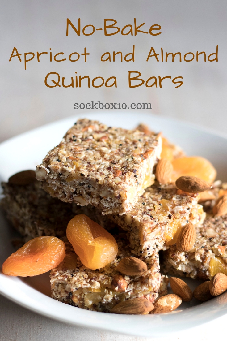 No-Bake Apricot and Almond Quinoa Bars sockbox10.com