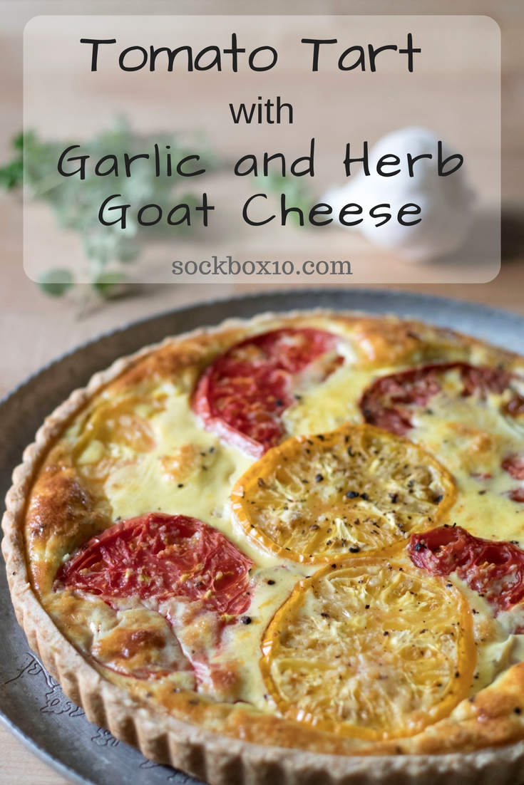 Tomato Tart with Garlic and Herb Goat Cheese sockbox10.com