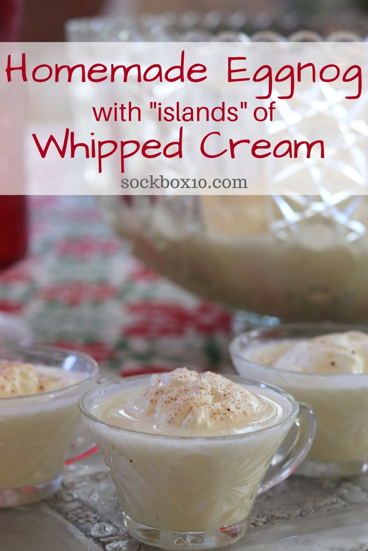 Homemade Eggnog with Islands of Whipped Cream sockbox10.com