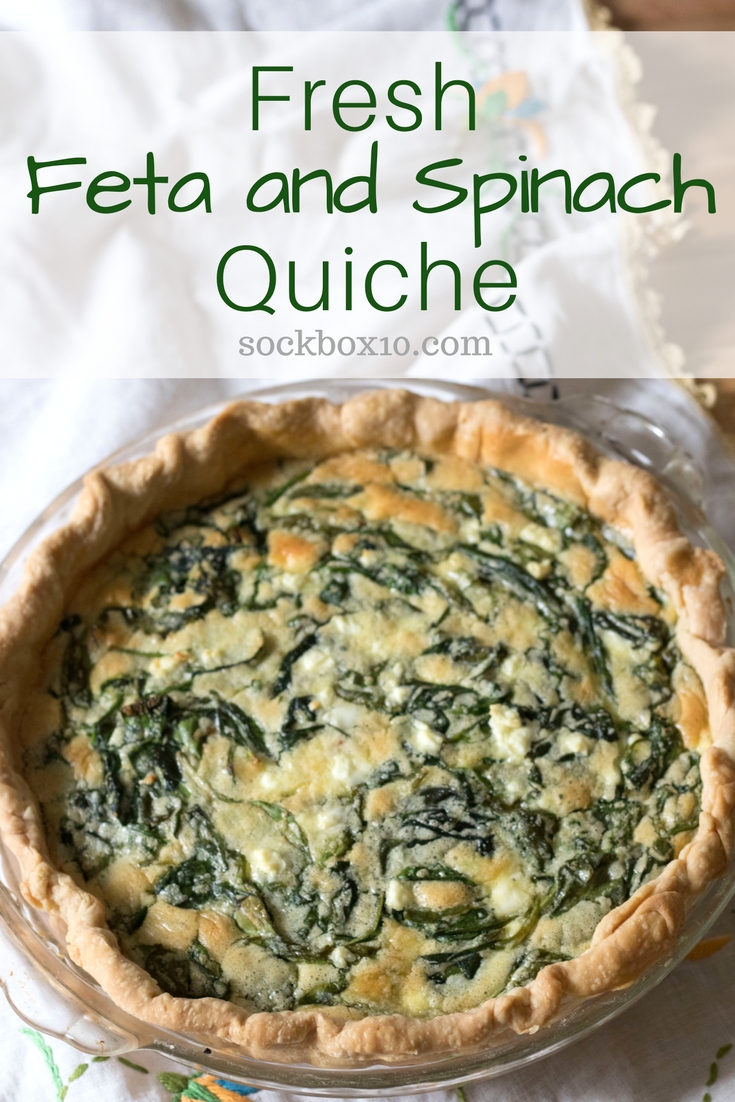Fresh Feta and Spinach Quiche sockbox10.com